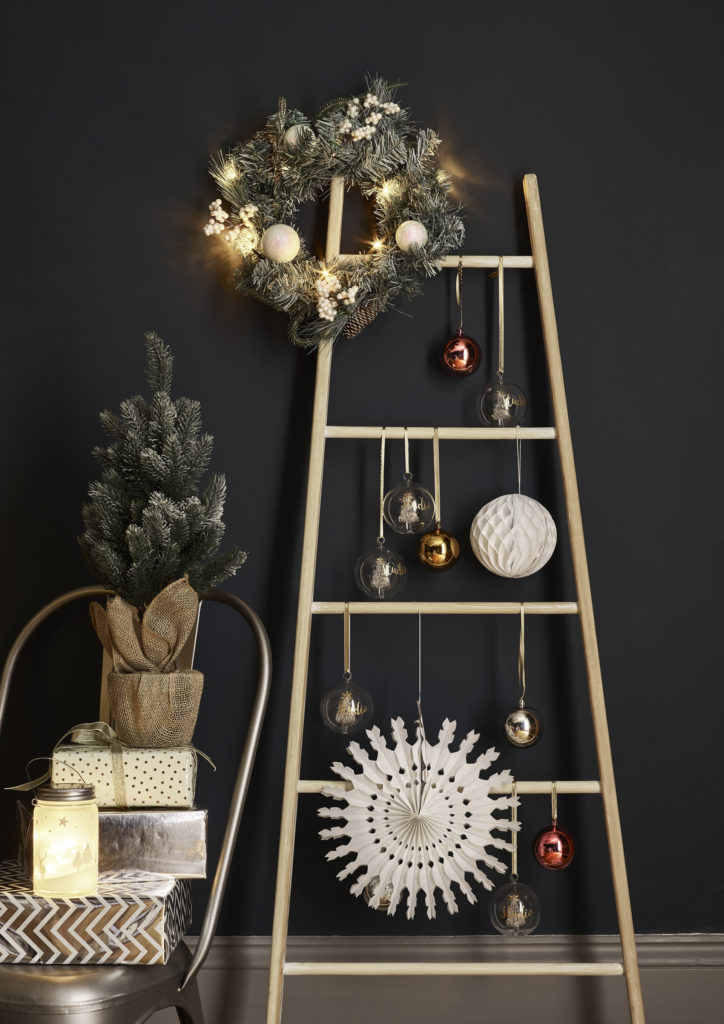 Studio ladder with decorations